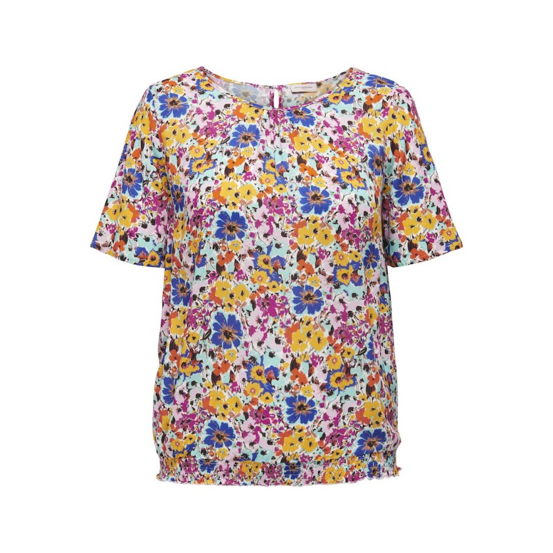 ONLY CARMAKOMA Mazing Smock Top - Aruba Blue