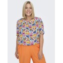 ONLY CARMAKOMA Mazing Smock Top - Aruba Blue