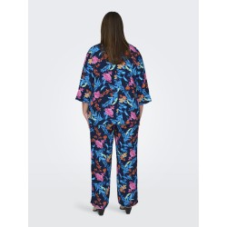 ONLY CARMAKOMA Kyra 3/4 Loose Skjorte - Naval Academy