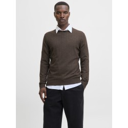 JACK & JONES Emil Crew Neck Pullover - Mulch / Twist