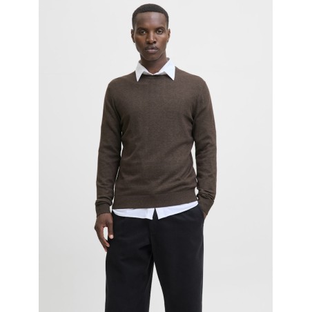 JACK & JONES Emil crew neck pullover - Mulch / Twist