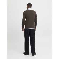 JACK & JONES Emil Crew Neck Pullover - Mulch / Twist