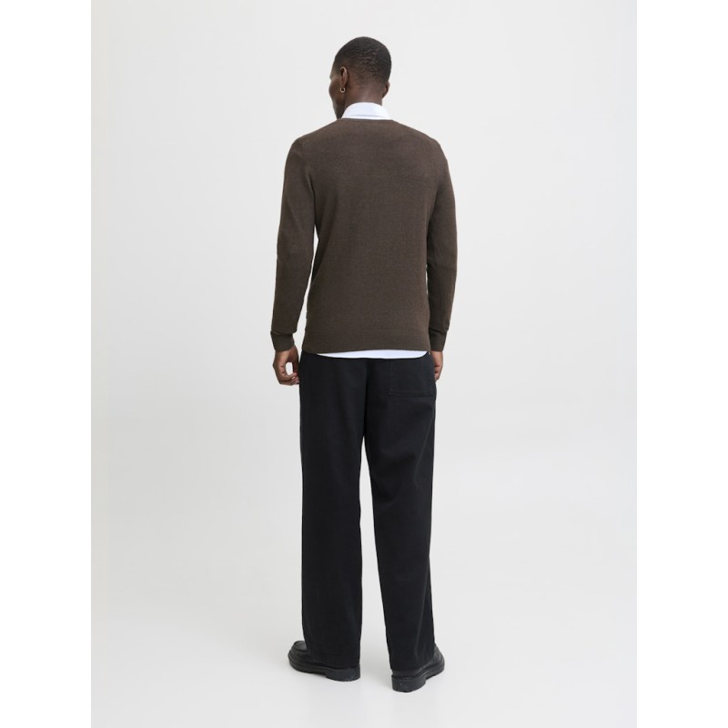 JACK & JONES Emil Crew Neck Pullover - Mulch / Twist