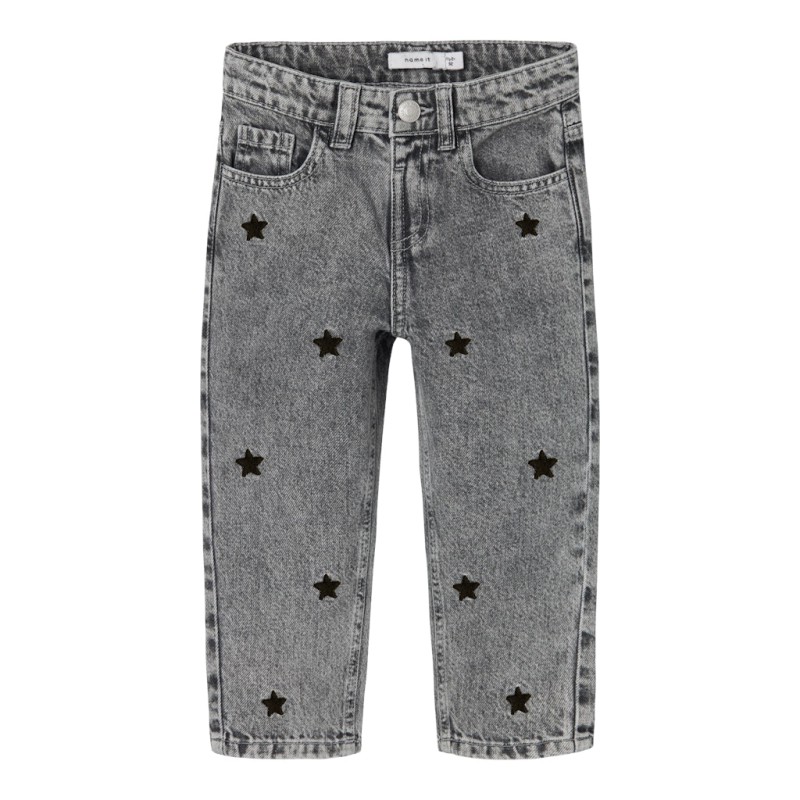 NAME IT MINI Bella Mom Jeans - Medium Grey Denim / Stars