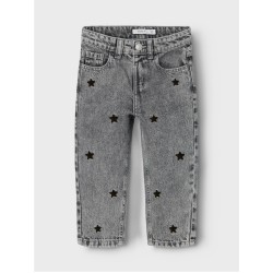 NAME IT MINI Bella Mom Jeans - Medium Grey Denim / Stars