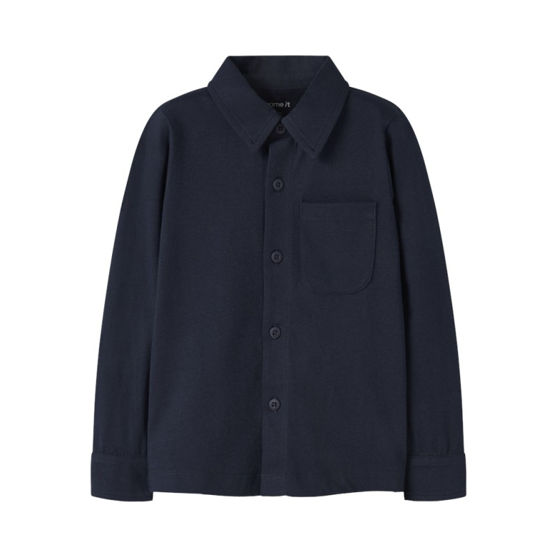 NAME IT MINI Ronalo L/S Skjorte - Navy Blazer
