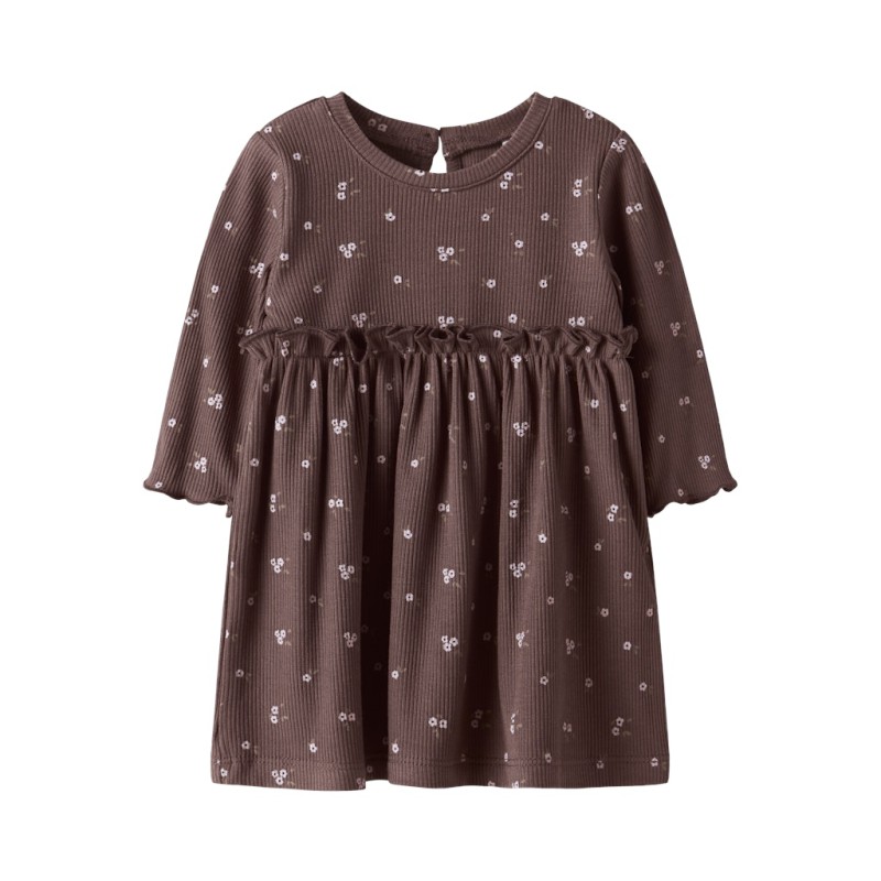 NAME IT BABY Soho L/S Kjole - Peppercorn