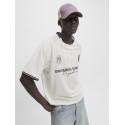 JACK & JONES Cover Retro Football T-shirt - Cloud Dancer
