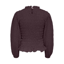 JDY Amy L/S Smock Bluse - Winetasting