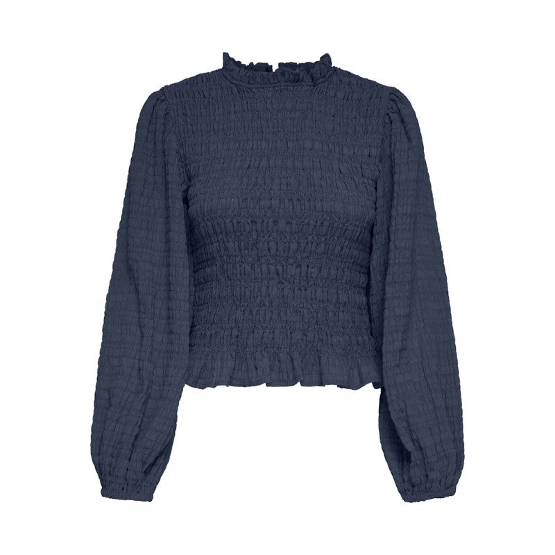 JDY Amy L/S Smock Bluse - Navy Blazer