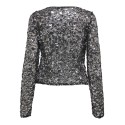 ONLY Palema L/S Paillet Bluse - Silver