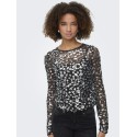 ONLY Palema L/S Paillet Bluse - Silver