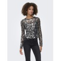 ONLY Palema L/S Paillet Bluse - Silver