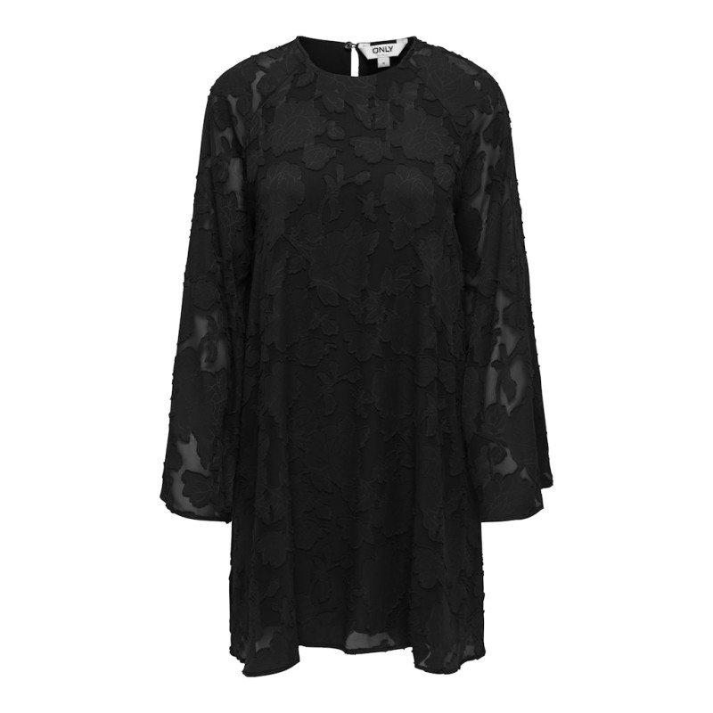 ONLY Lailani L/S Kjole - Sort