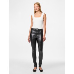 PIECES Highskin Glitter Jeggings - Sort / Glitter