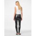 PIECES Highskin Glitter Jeggings - Sort / Glitter