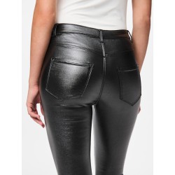 PIECES Highskin Glitter Jeggings - Sort / Glitter