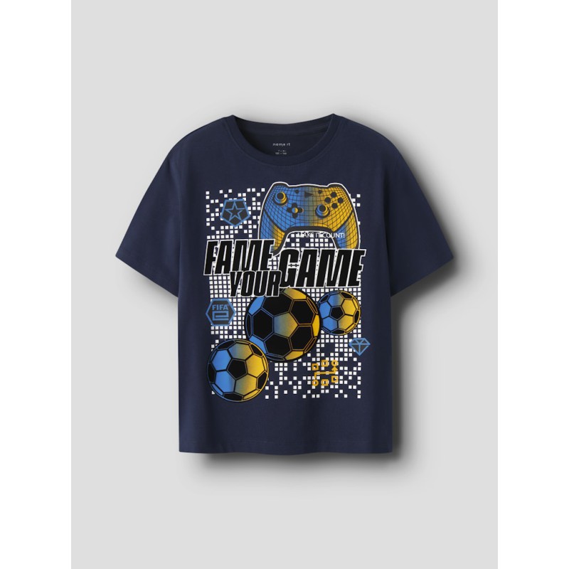 NAME IT KIDS Cola Fifae T-shirt - Navy Blazer