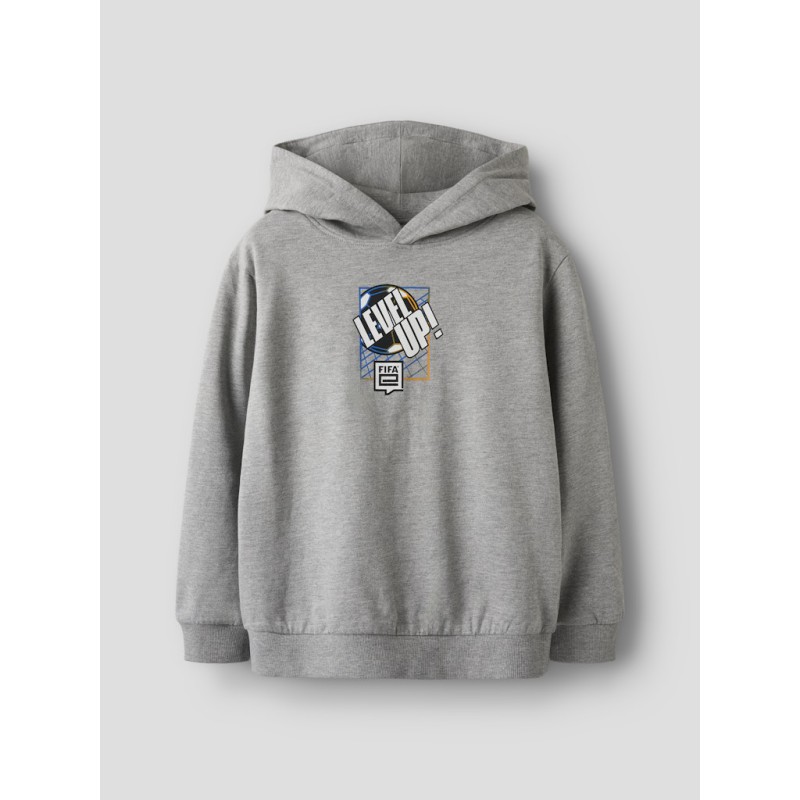 NAME IT KIDS Oniles Fifae Hoodie - Grey Melange