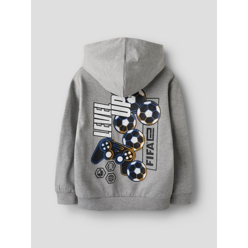 NAME IT KIDS Oniles Fifae Hoodie - Grey Melange