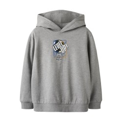 NAME IT KIDS Oniles Fifae Hoodie - Grey Melange