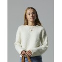 LMTD Roucle L/S Strik Sweater - Antique White