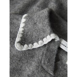 NAME IT MINI Rikasa L/S Strik Polo - Grey Melange