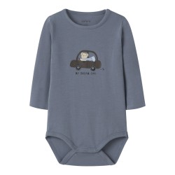 NAME IT BABY Remus L/S Bodystocking - Flint Stone