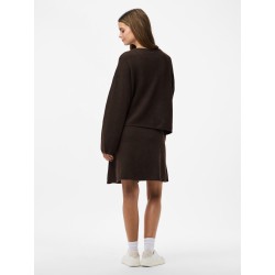 PIECES Junna L/S Strik Cardigan - Hot Fudge