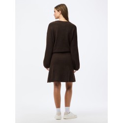 PIECES Junna Strik Nederdel - Hot Fudge