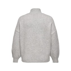 ONLY CARMAKOMA Wakefield L/S Sweater - Light Grey Melange