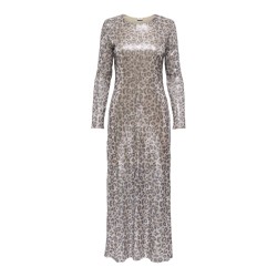 JDY Leona L/S Paillet Kjole - Brown Rice