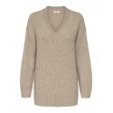 JDY Malone L/S Lang Strik Pullover - Greige