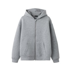 LMTD Halfa L/S Scuba Cardigan - Light Grey Melange