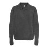 ONLY Talio L/S Strik Polo - Dark Grey Melange