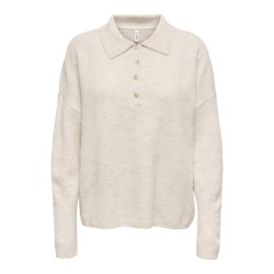 ONLY Talio L/S Strik Polo - Whitecap Gray