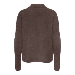 ONLY Talio L/S Strik Polo - Chocolate Martini