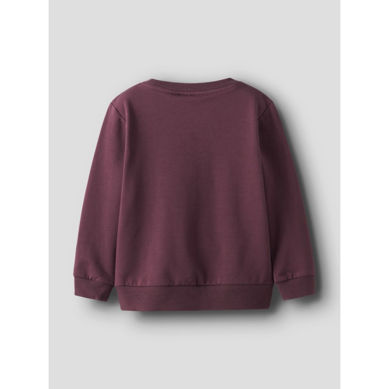 NAME IT MINI Rear L/S Sweatshirt - Burgundy