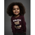 NAME IT MINI Rear L/S Sweatshirt - Burgundy