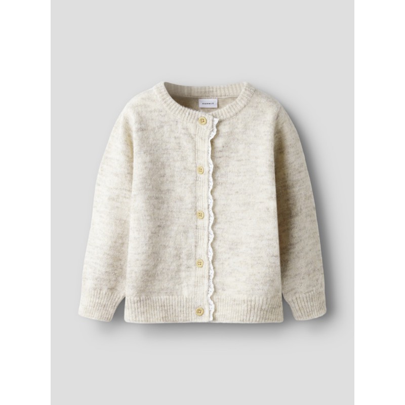 NAME IT MINI Rikimmi L/S Strik Cardigan - Peyote Melange