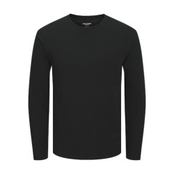 JACK&JONES Basic tee L/S O-Neck - Sort