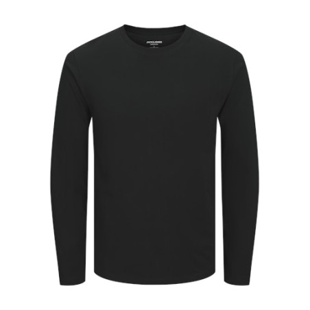 JACK&JONES Basic tee L/S O-Neck - Sort