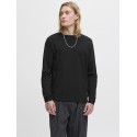 JACK&JONES Basic tee L/S O-Neck - Sort