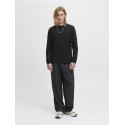 JACK&JONES Basic tee L/S O-Neck - Sort