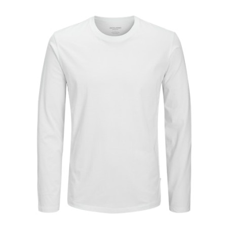 JACK&JONES Basic Tee L/S O-Neck - Hvid