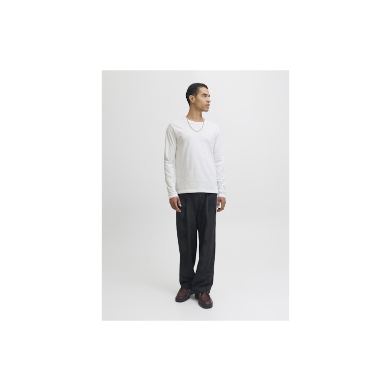 JACK&JONES Basic Tee L/S O-Neck - Hvid