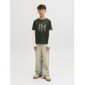 JACK & JONES JUNIOR Noel Xmas T-shirt - Kombu Green