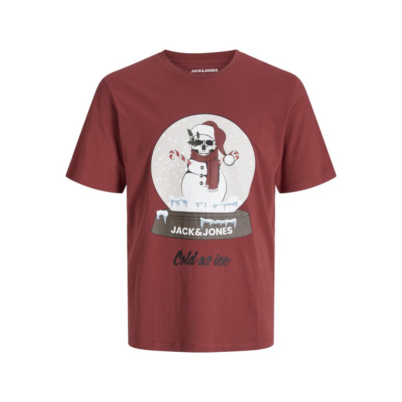 JACK & JONES JUNIOR Noel Xmas T-shirt - Brick Red