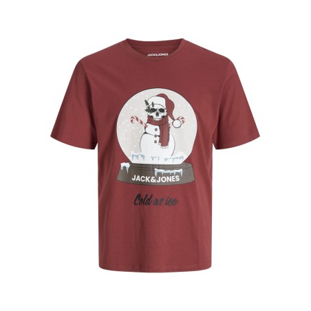 JACK & JONES JUNIOR Noel Xmas T-shirt - Brick Red