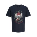 JACK & JONES JUNIOR Noel Xmas T-shirt - Sky Captain